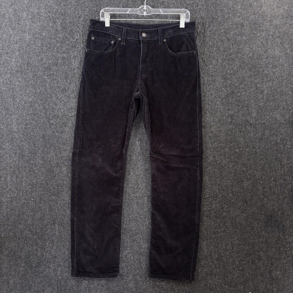 Levis Corduroy Chino Pants Men's 30x30 Black 5-Pocket Straight Casual Everyday